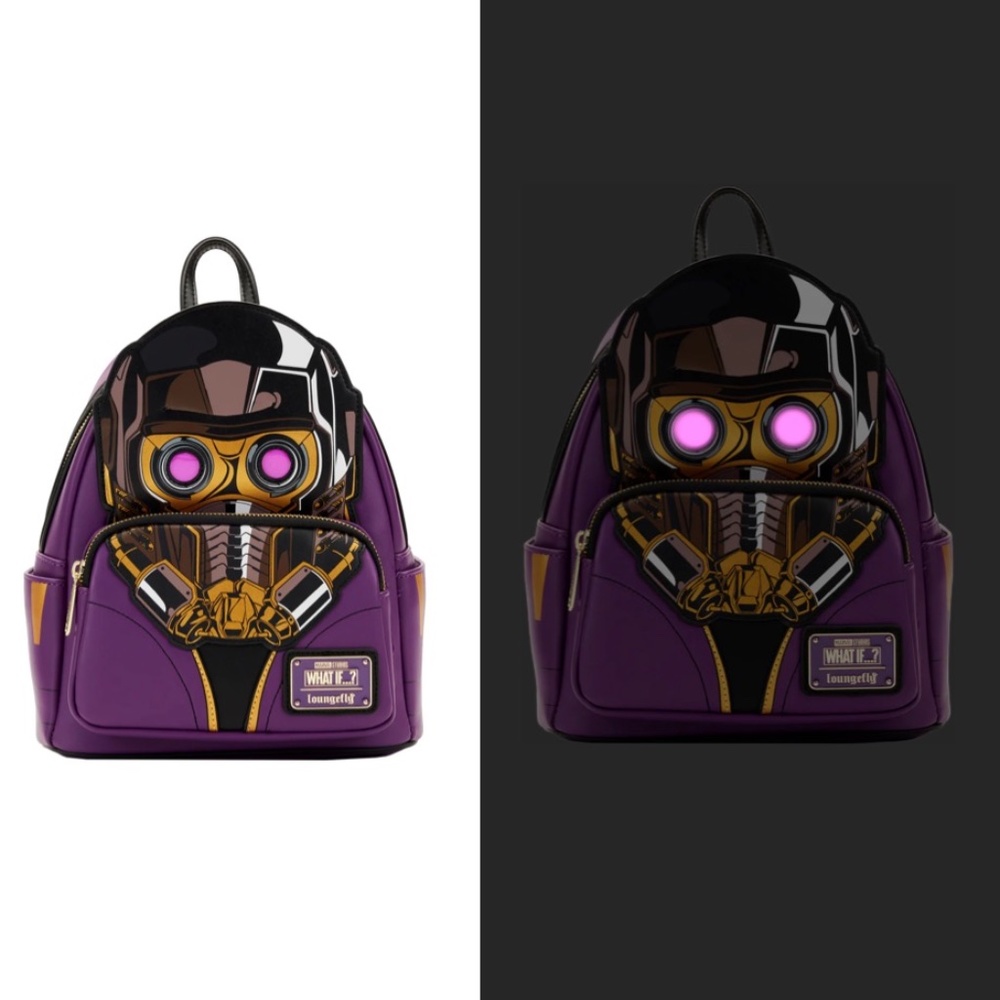 Loungefly What If... Star-Lord T'challa Cosplay‎ Light Up Mini Backpack